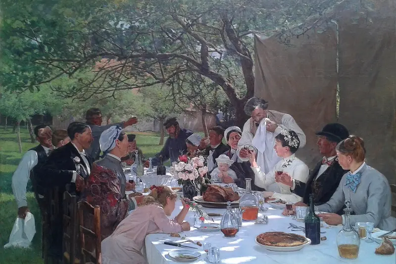 Fotografía del cuadro Banquete de boda en Yport (1886)