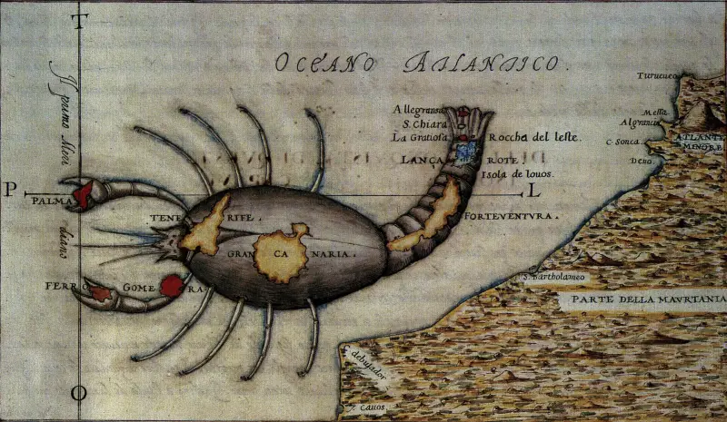 Cartografía de las islas Canarias de Leonardo Torriani