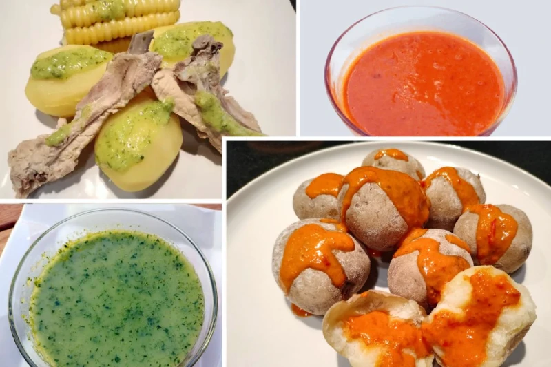 Recetas con mojos canarios: Papas arrugadas con mojo picón y costillas con papas y piñas.