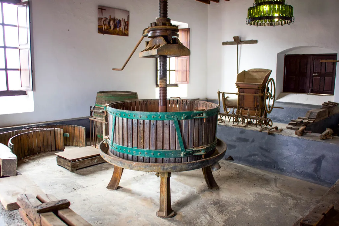 Un lagar antiguo en Lanzarote. Los lagares fueron una parte importante de la gastronomía canaria.