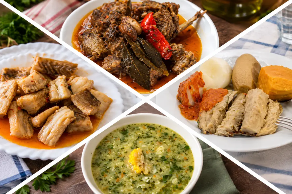 Recetas de la cocina canaria: carne de cabra, sancocho canario, potaje de berros y tollos en salsa.